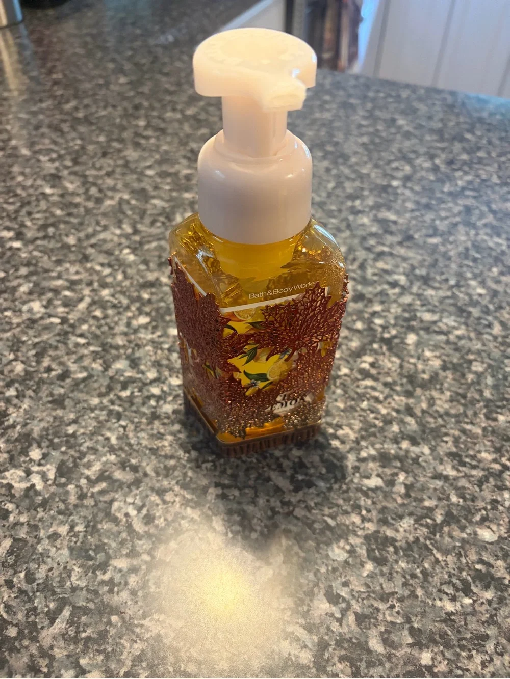 Ombre Etched Maple Leaves Gentle Foaming Hand Soap Holder/Sleeve